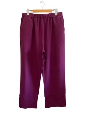 4/$20➡️  Maroon-Rose Loose Fit Capri Pants with Tulip Hem – Size XL NWOT